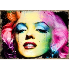 Cakasepetim Ahşap Tablo Renkli Marilyn Monroe