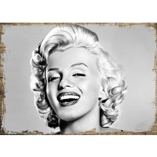 Cakasepetim Ahşap Tablo Siya Beyaz  Marilyn Monroe