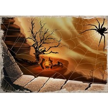 Cakasepetim Ahşap Tablo Fantastik Örümcek ve Ağı