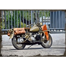Tablomega Ahşap Tablo Harley Davidson Wla Bmw