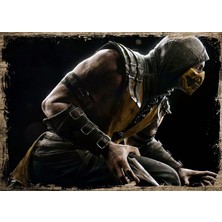 Cakasepetim Ahşap Tablo Scorpión Mortal Kombat