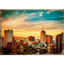 Tablomega Ahşap Tablo San Francisco Şehir