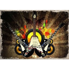 Cakasepetim Ahşap Tablo Melodik Rock