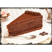 Cakasepetim Ahşap Tablo Çikolatalı Pasta