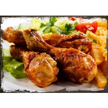 Cakasepetim Ahşap Tablo Kızırmış Tavuk Budu
