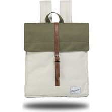 Fudela MBS Khaki-Cream Backpack Laptop Bölmeli Sırt Çantası