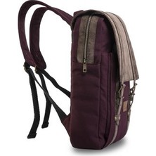 Fudela NYP Burgundy Backpack Laptop Bölmeli Sırt Çantası