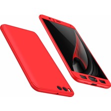 Case 4U Xiaomi Mi 6 Kılıf 3 Parçalı Tam Koruma Sert Mika Ays Kapak Kırmızı