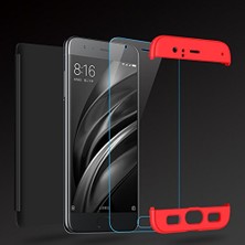 Case 4U Xiaomi Mi 6 Kılıf 3 Parçalı Tam Koruma Sert Mika Ays Kapak Lacivert