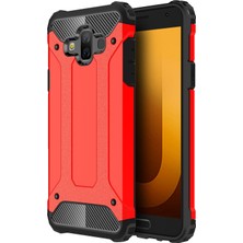 Microsonic Samsung Galaxy J7 Duo Kılıf Rugged Armor Kırmızı