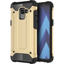 Microsonic Samsung Galaxy A8 2018 Kılıf Rugged Armor Gold