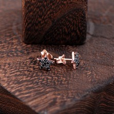 Sümer Telkari Yıldızlı Rose Gümüş Küpe 2438