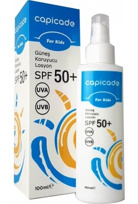 Capicade SPF50+ Güneş Koruyucu Losyun 100ml - Çocuklar İçin