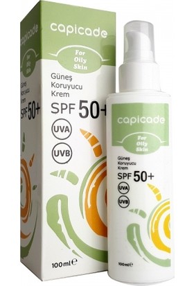 Capicade SPF50+ Güneş Koruyucu Krem 100ml - Akne Eğilimli ve Yağlı Ciltler için
