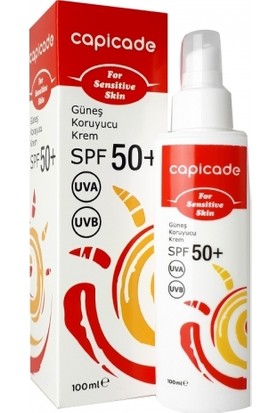 Capicade SPF50+ Güneş Koruyucu Krem 100ml - Kızarık Eğilimli ve Hassas Ciltler