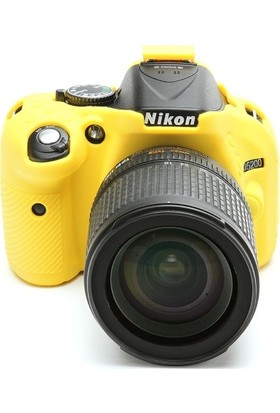 EasyCover Nikon D5200 Silikon Kılıf Ekran Koruyucu ( Sarı )