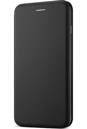 Ehr. iPhone 6/6S Cüzdanlı Mıknatıslı Kapaklı Lüx Kılıf + Ekran Koruyucu Cam - Siyah