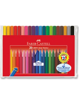Faber-Castell Grip Keçeli Kalem 20'li Poşet