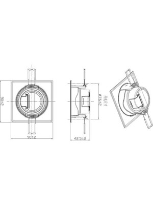 Jupiter 5W Kare Hareketli Led Spot Beyaz Işık (6500K) Ls459 B