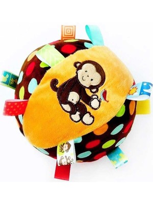 Sozzy Toys Çıngıraklı Peluş Diş Kaşıyıcı Top 32 cm Asma Halkalı Bebekler için Güvenli