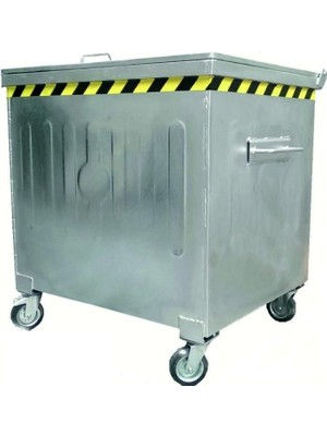 Arı Metal 7651 1100 Lt Metal Galvaniz Çöp Konteyneri