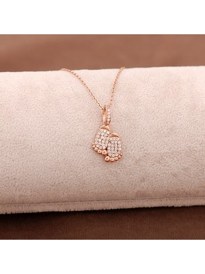 İlk Adım Rose Gümüş Kolye 3659
