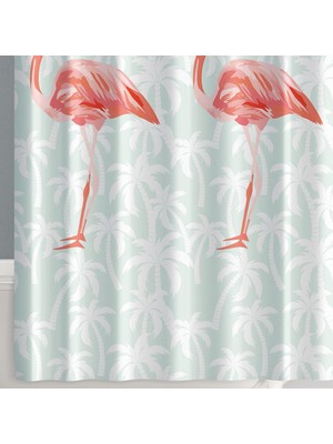 Prado Flamingos Banyo Perdesi, Duş Perdesi 180x200cm