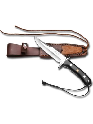 Joker Knives Cf96-3 Bowie Büyük Boy Bufalo Boynuz Saplı Geyik Deri Kılıf