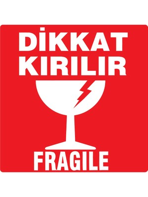 Turuncu Dikkat Kırılır Etiketi 10x10 cm 500'lü Sarım Hafif ve Dayanıklı Malzeme Özellikleri