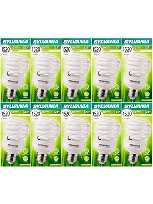 Sylvania  10'Lu Paket 23W Tasarruflu Ampul - Beyaz Işık E27 Duy