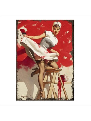 Cakasepetim Ahşap Tablo Boyacı Kız