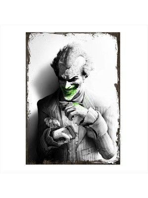Cakasepetim Ahşap Tablo Siyah Beyaz Joker