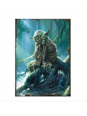 Cakasepetim Ahşap Tablo Star Wars Yoda