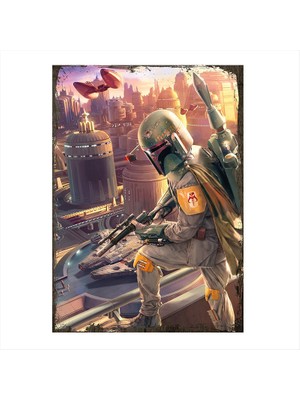 Tablomega Ahşap Tablo Star Wars Bobo Feet