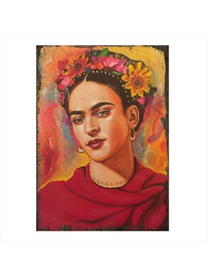 Cakasepetim Ahşap Tablo Frida Kahlo