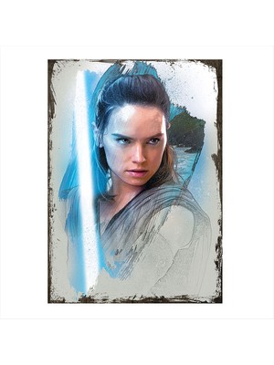 Cakasepetim Ahşap Tablo Star Wars Rey