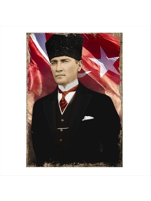 Cakasepetim Ahşap Tablo Mustafa Kemal Atatürk