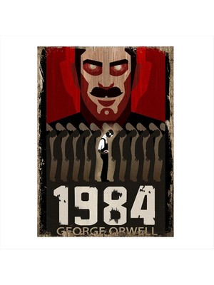 Cakasepetim Ahşap Tablo George Orwell 1984