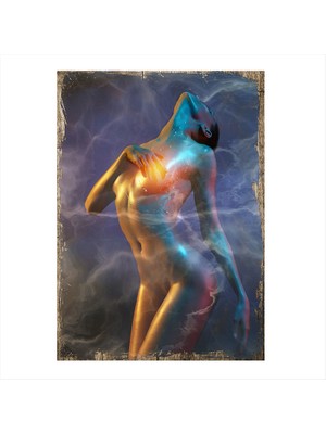 Cakasepetim Ahşap Tablo Nü Kadın