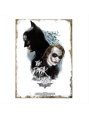 Cakasepetim Ahşap Tablo Kara Şovalye Batman Ve Joker