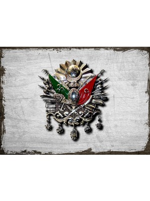 Cakasepetim Ahşap Tablo Eski Zeminde Osmanlı Tuğrası