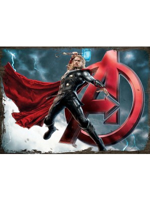 Cakasepetim Ahşap Tablo Avengers  Thor