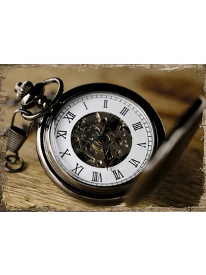 Cakasepetim Ahşap Tablo Köstekli Saat