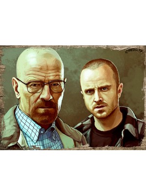 Cakasepetim Ahşap Tablo Walter White and Jesse Pinkman