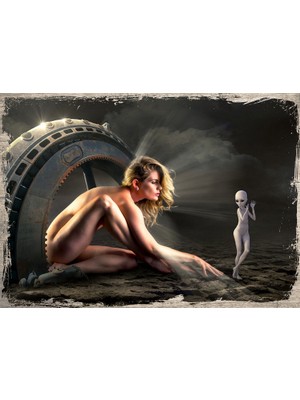 Cakasepetim Ahşap Tablo Fantastik Kadın Fügürü