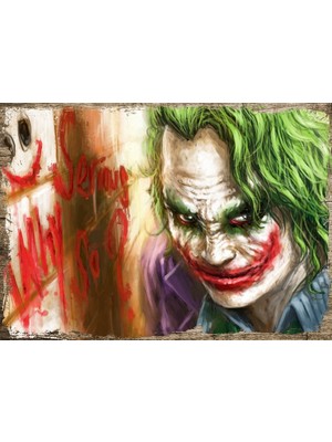 Cakasepetim Ahşap Tablo Joker ve Duvar