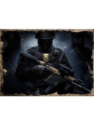Cakasepetim Ahşap Tablo Rainbow Six Siege