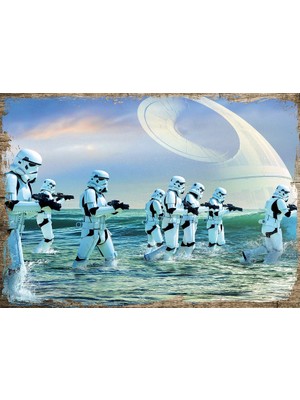 Cakasepetim Ahşap Tablo Star Wars Yıldız Savaşçıları