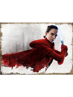 Cakasepetim Ahşap Tablo Daisy Ridley Star Wars