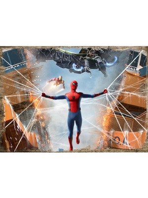 Cakasepetim Ahşap Tablo Örümcek Adam Ağı